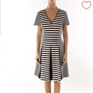 Banana Republic Striped Black And White Dress